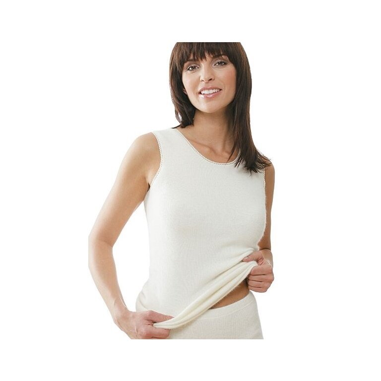 Medima Bielizna Podkoszulka Top bez rękawów (100% Angora) biała Damska (Rozm. XL-XXL)