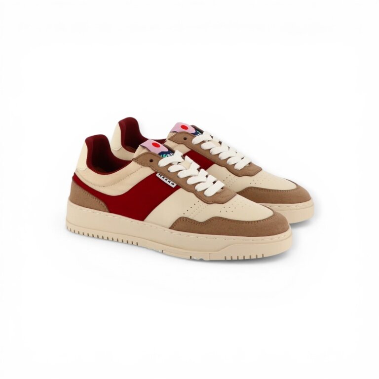 Meeko Sneaker Kiboko Cordura Rabarbar brązowy/kremowy/burgundowy Damskie