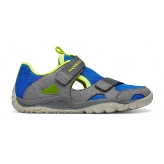 Buty Merrell Barfussschuhe Hydro Quest (rzep, wodoodporne) szare/lime/niebieskie dla chłopców