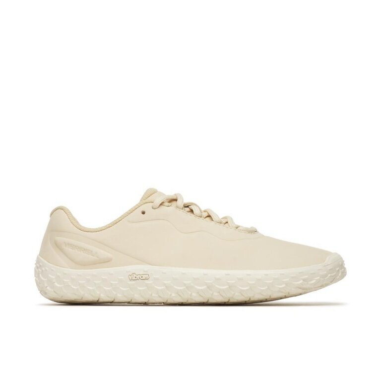 Buty biegowe Merrell Minimal Vapor Glove 7 skórzane (buty do biegania na boso) jasnobrązowe/beżowe damskie