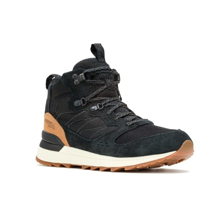 Merrell Sneaker Alpine 83 SNKR Recraft Mid WP (wodoodporny, zamsz/siatka) czarny męski