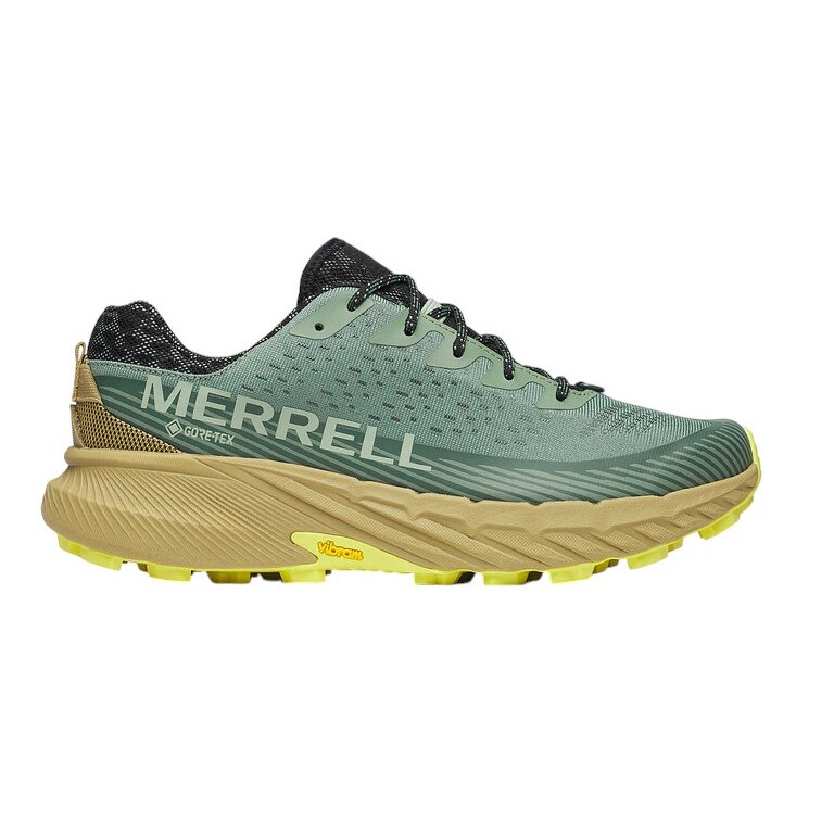 Buty biegowe Merrell Trail Agility Peak 5 GTX (wodoodporne, z płytą ochronną) teal/złoty męskie