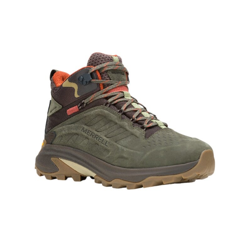Merrell Buty trekkingowe Moab Speed 2 Leather MID WP (skóra nubukowa, wodoodporne) oliwkowe męskie