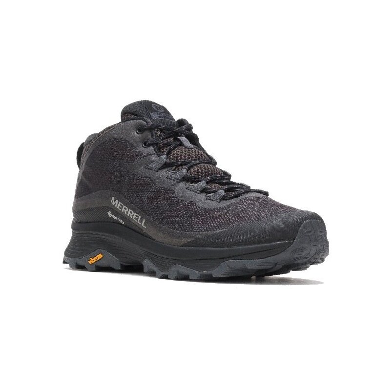 Merrell Buty trekkingowe Moab Speed Mid GTX (wodoodporne) czarne/asfaltowo-szare męskie