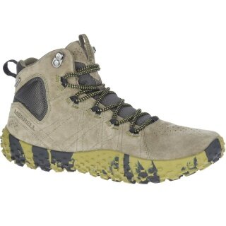 Merrell Sneaker Wrapt Mid WP (minimalistyczne buty biegowe, skórzane, wodoodporne) oliwkowe męskie