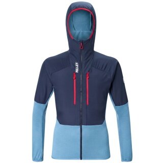 Kurtka polarowa Millet Parmelan Hybrid Hoodie (wiatroszczelna, oddychająca) granatowa/szafirowa męska
