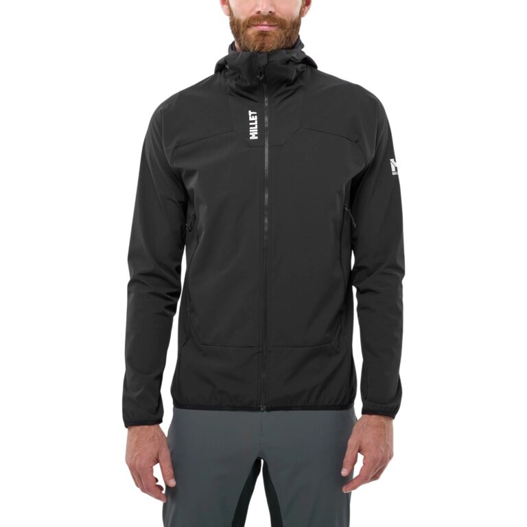 Kurtka softshell Millet Kamet XCS Light Hoodie (oddychająca, optymalna swoboda ruchów) czarna męska