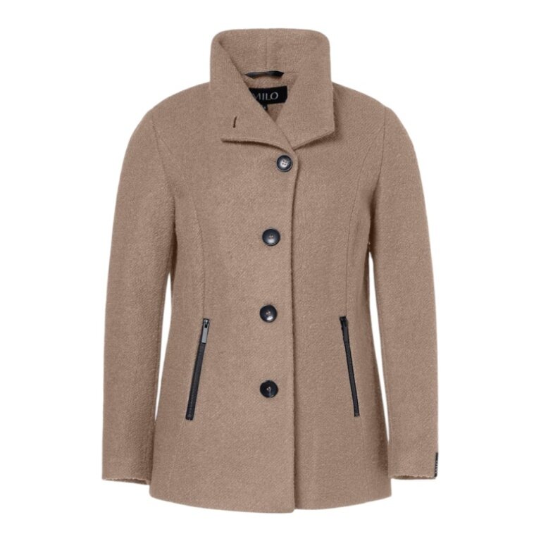 Milo płaszcz (stojący kołnierz) Nala taupebrązowy damski