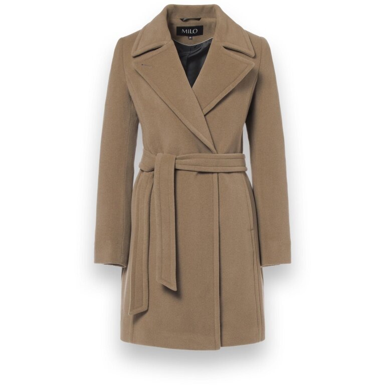 Milo płaszcz zimowy Bella (mieszanka wełny, z kapturem) czarny damski (Kopie)