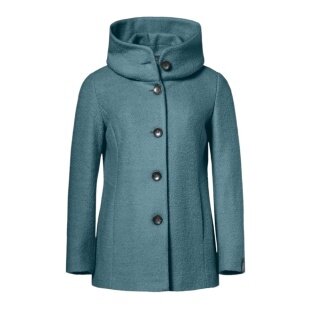 Milo płaszcz zimowy Jesse (mieszanka wełny, ciepły, z kapturem) jadeitowa zieleń damska