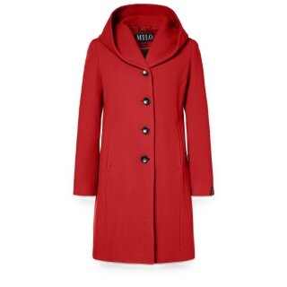 Milo płaszcz zimowy Bella (mieszanka wełny, z kapturem) czerwony damski