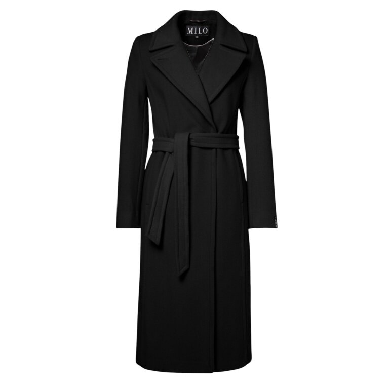 Milo płaszcz zimowy Wanda (mieszanka wełny) czarny damski