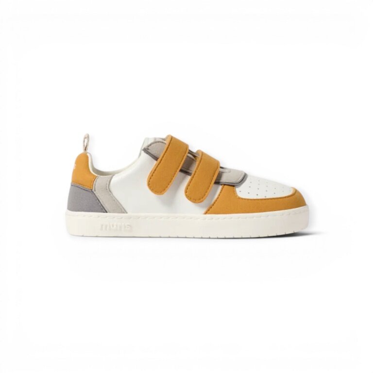 Muris buty barfurowe sneakers Petra Junior musztardowo-żółte/białe dziecięce