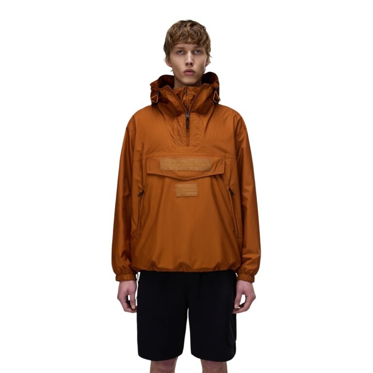 Napapijri kurtka przejściowa Rainforest Next WB (anorak, wodoodporna) brązowa męska