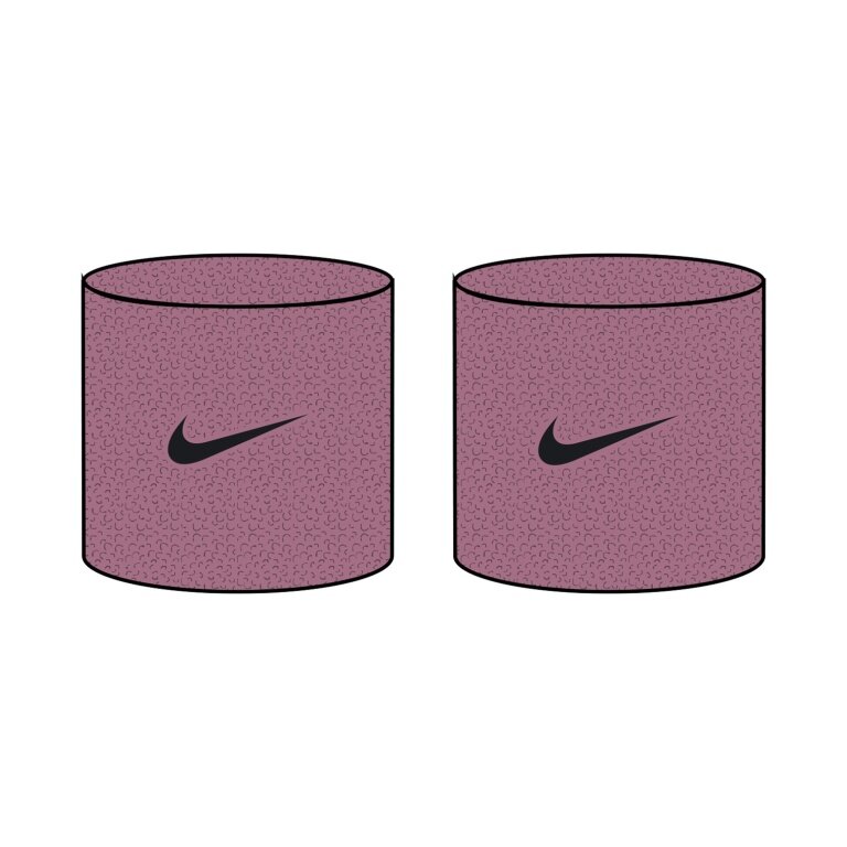 Nike opaska na nadgarstek Swoosh Classic (mieszanka bawełny) 2026 różowa/fioletowa - 2 sztuki