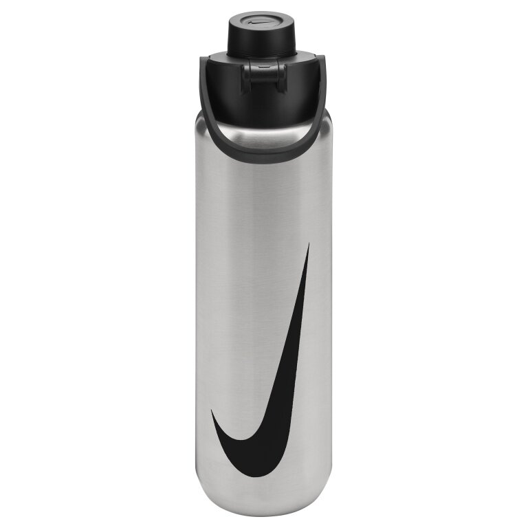 Nike Butelka do picia Recharge Chug Bottle stal nierdzewna szary stalowy/czarny 709ml