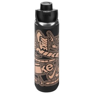 Nike Butelka do picia Recharge Chug Bottle stal nierdzewna czarna/aprykot 709ml