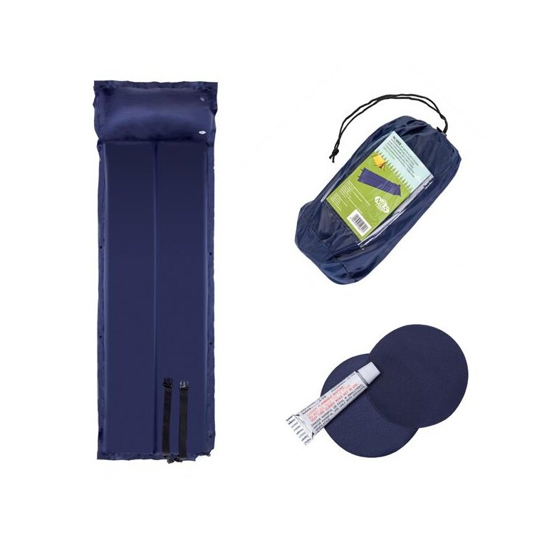 Nils Camp Isomatte NC4008 (samo-nadmuchiwane, poduszka) granatowa 188x57x25cm