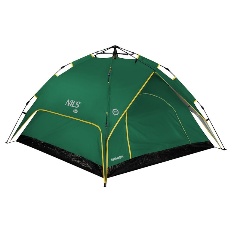 Nils Camp Namiot campingowy Shadow NC7819 - Ochrona UV, wodoodporny, 1 wejście, dla 3 osób - zielony