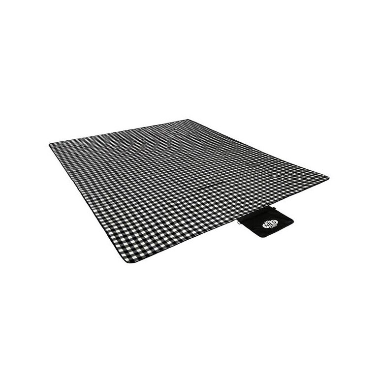 Nils Camp Kocyk piknikowy NC2310 biały/czarny 300x200cm