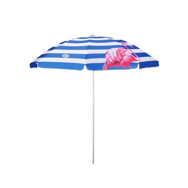 Nils Camp Parasol NC7811 (Motyw Flamingo) niebieski - 180x160x100cm