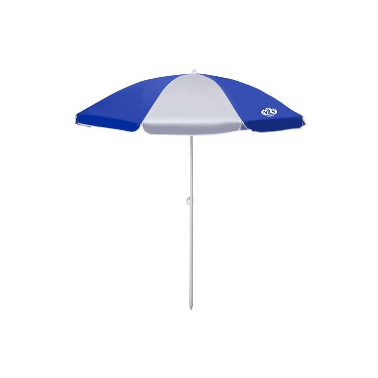 Nils Camp Parasol NC7813 (ochrona UV) niebieski/biały - 180x160x100cm
