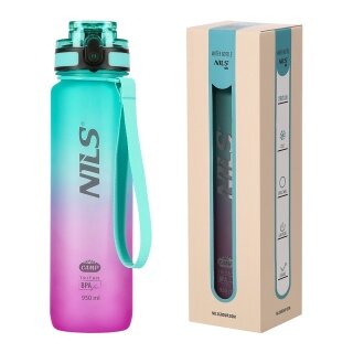 Nils Camp Butelka na napoje NCD04 Tritan (bez BPA) 950ml zielono/różowa