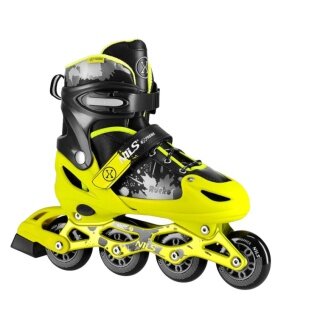 Nils Extreme Rolki Inline NA18137A Blaster (Kółka: 70mm/82A, Łożyska: ABEC 7) czarne/żółte dla dzieci