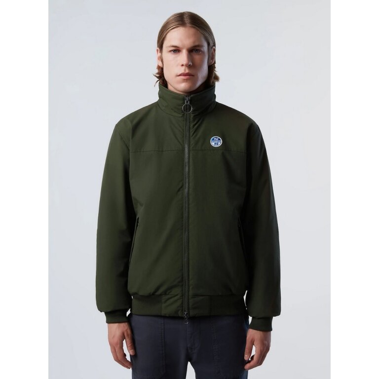 North Sails Kurtka przejściowa Sailor (stojący kołnierz, wodoodporna, wiatroszczelna) leśna zieleń męska
