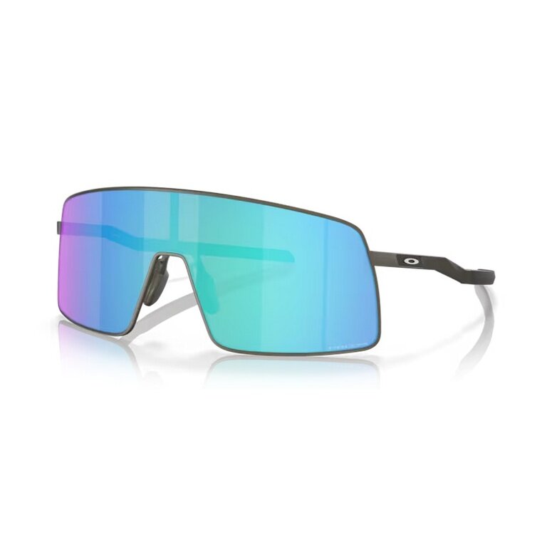 Okulary przeciwsłoneczne Oakley Sutro ti (kolor soczewek: Prizm sapphire) Satin lead - 1 para okularów z twardym etui.