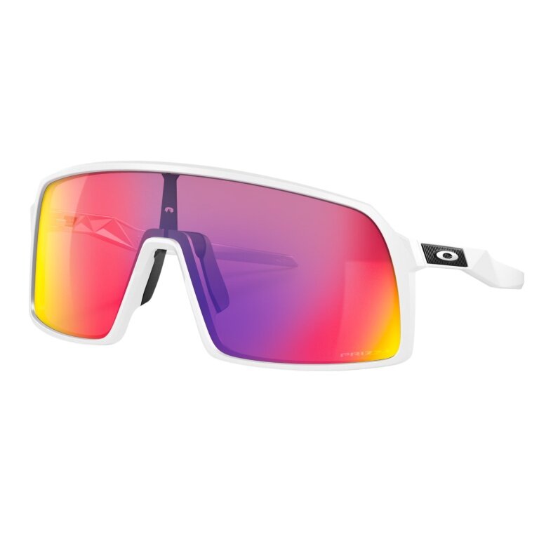 Okulary przeciwsłoneczne Oakley Sutro S (kolor soczewek: Prizm road) biały mat - 1 para okularów z twardym etui.