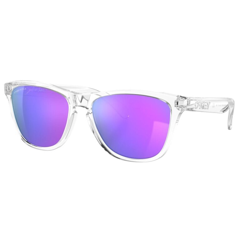 Okulary przeciwsłoneczne Oakley Frogskins (kolor szkła: Prizm violet) przezroczysty błyszczący/fioletowy 9013H7 - 1 para okularów