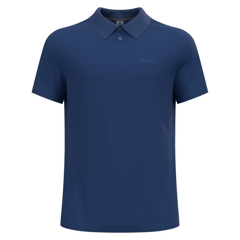 Odlo Wander-/Freizeit Polo Essential Solid (wygodny krój, bawełna/poliester) granatowy mężczyźni