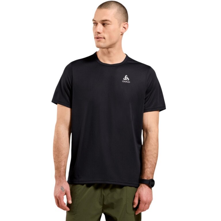 Odlo Koszulka turystyczna/rekreacyjna z okrągłym dekoltem Cardada (100% poliester) czarna męska