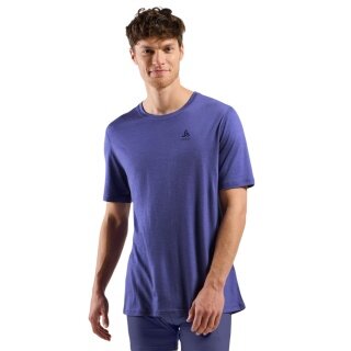 Odlo bielizna funkcjonalna T-shirt Natural Merino 160 (regulacja temperatury, wełna merino) fioletowy męski