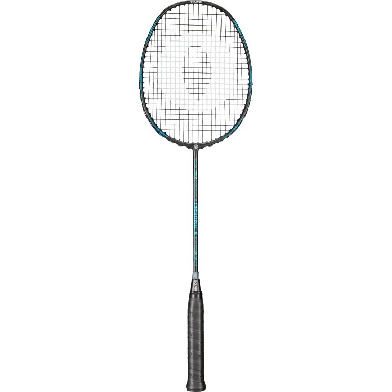 OLIVER Rakieta do badmintona Organic 6 (89g/zrównoważona/średnia) czarna/niebieska - naciągnięta -