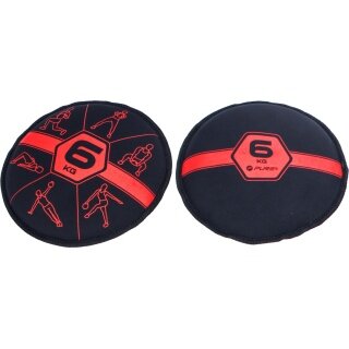 Pure2Improve Fitness Dzwon piaskowy czarny/czerwony 1 x 6kg