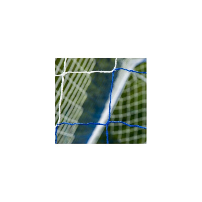 Powershot Siatka do bramki piłkarskiej w paski biało/niebieska 7,32m x 2,44m x 2m x 2m