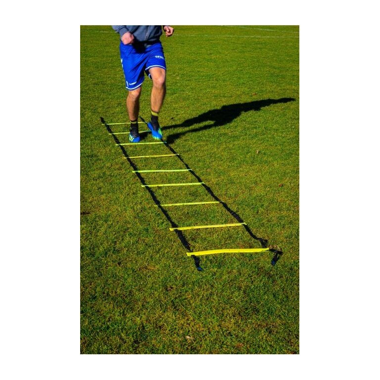 Powershot drabinka koordynacyjna (do treningu koordynacyjnego) z torbą 4m żółta