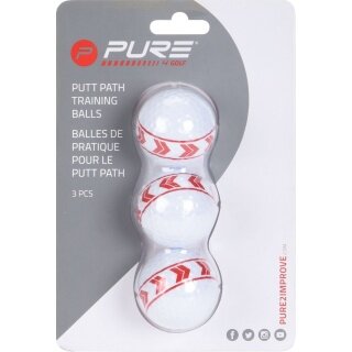 Zestaw torów do puttowania Pure2Improve Golfball - 3 sztuki białe