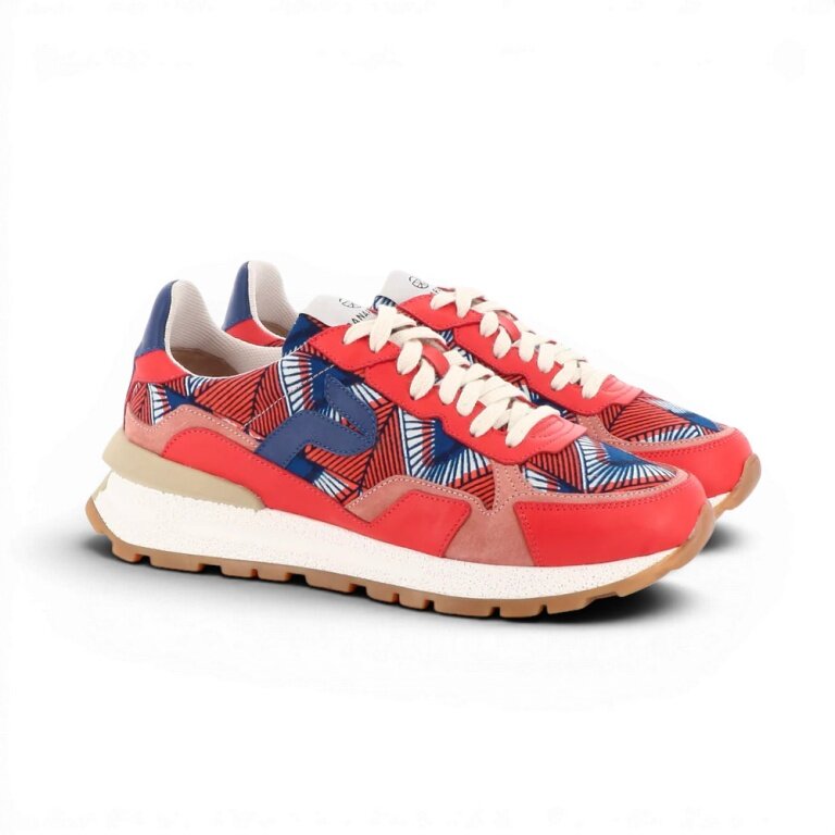 Panafrica Sneaker Akanda Corail czerwony/różowy/niebieski damskie