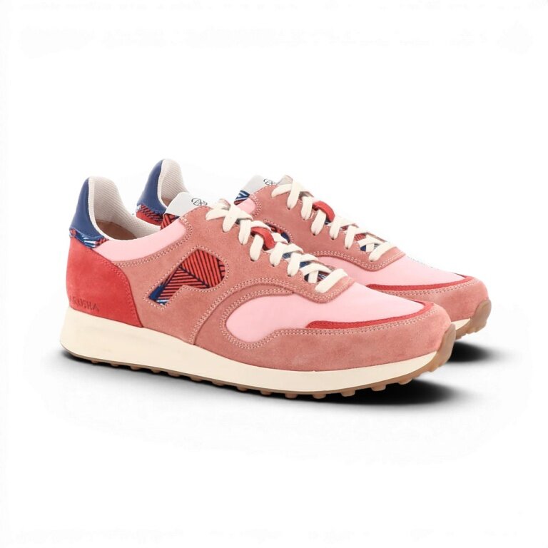 Panafrica Sneaker Arusha morelowy różowy/niebieski/czerwony damski