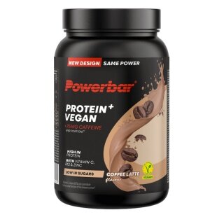 PowerBar Protein+ Vegan Proszek Kawa Latte (zawierający kofeinę) 570g puszka