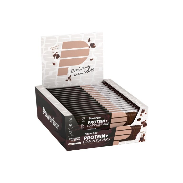 PowerBar Baton białkowy Protein Plus Low Sugar o smaku czekoladowym (Czekolada/Brownie) 16x35g Box