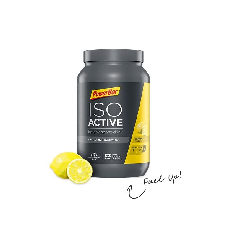 PowerBar IsoActive - izotoniczny napój sportowy z 5 minerałami i węglowodanami - smak cytrynowy 1320g puszka