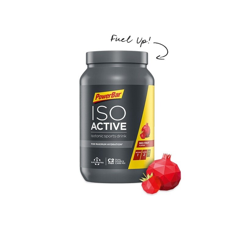 PowerBar IsoActive - izotoniczny napój sportowy z 5 minerałami i węglowodanami - smak owoców leśnych 1320g puszka