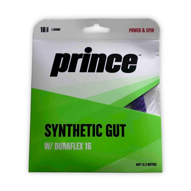 Prince Sznur tenisowy Synthetic Gut Duraflex (Uniwersalny+Trwałość) fioletowy 12m Zestaw