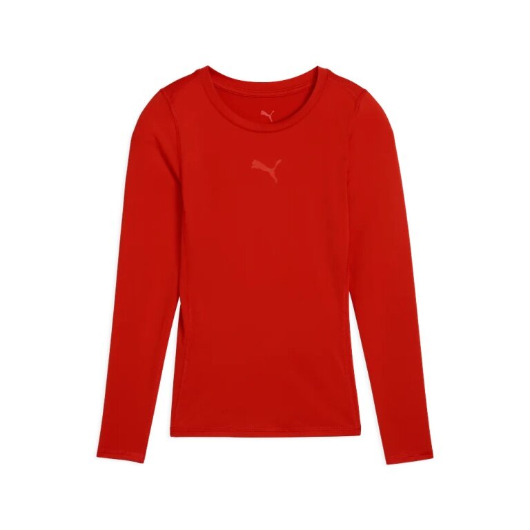 Puma bielizna funkcjonalna longsleeve teamLIGA26 Baselayer Tee czerwony chłopcy