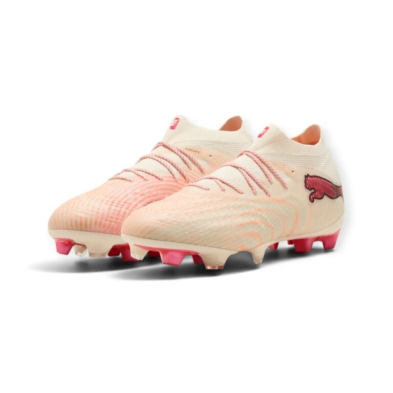 Buty piłkarskie Puma Future 9 Ultimate FG (na twardą nawierzchnię) kremowo-białe/czerwone męskie