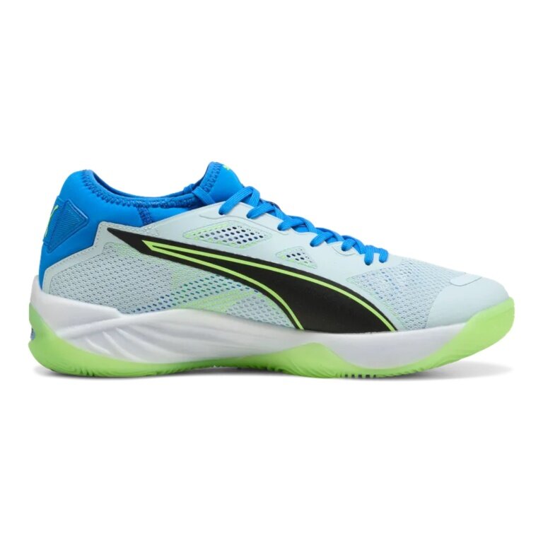 Buty halowe Puma Eliminate NITRO SQD 4 2026 niebiesko-limonkowe męskie